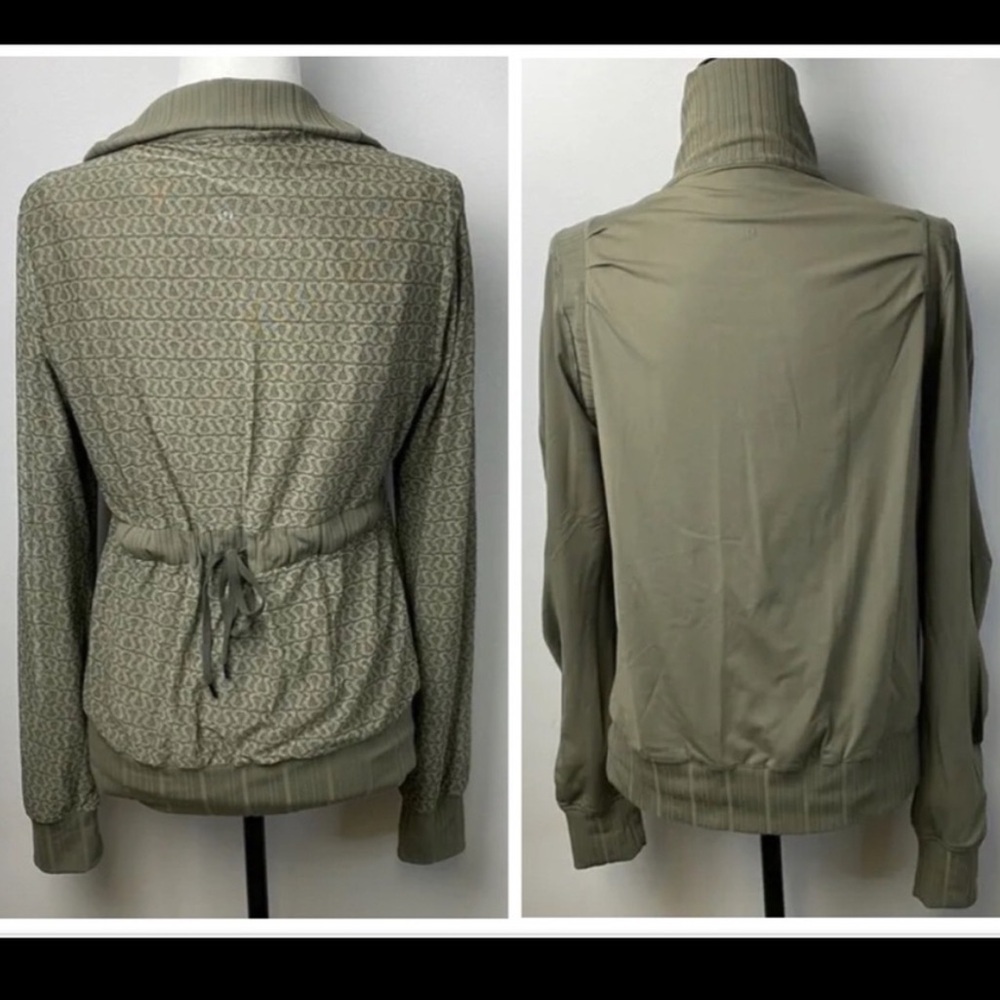 Lululemon RARE Sz 4 Raja Reversible Jacket Fatigue Army Green/Lululemon Logo